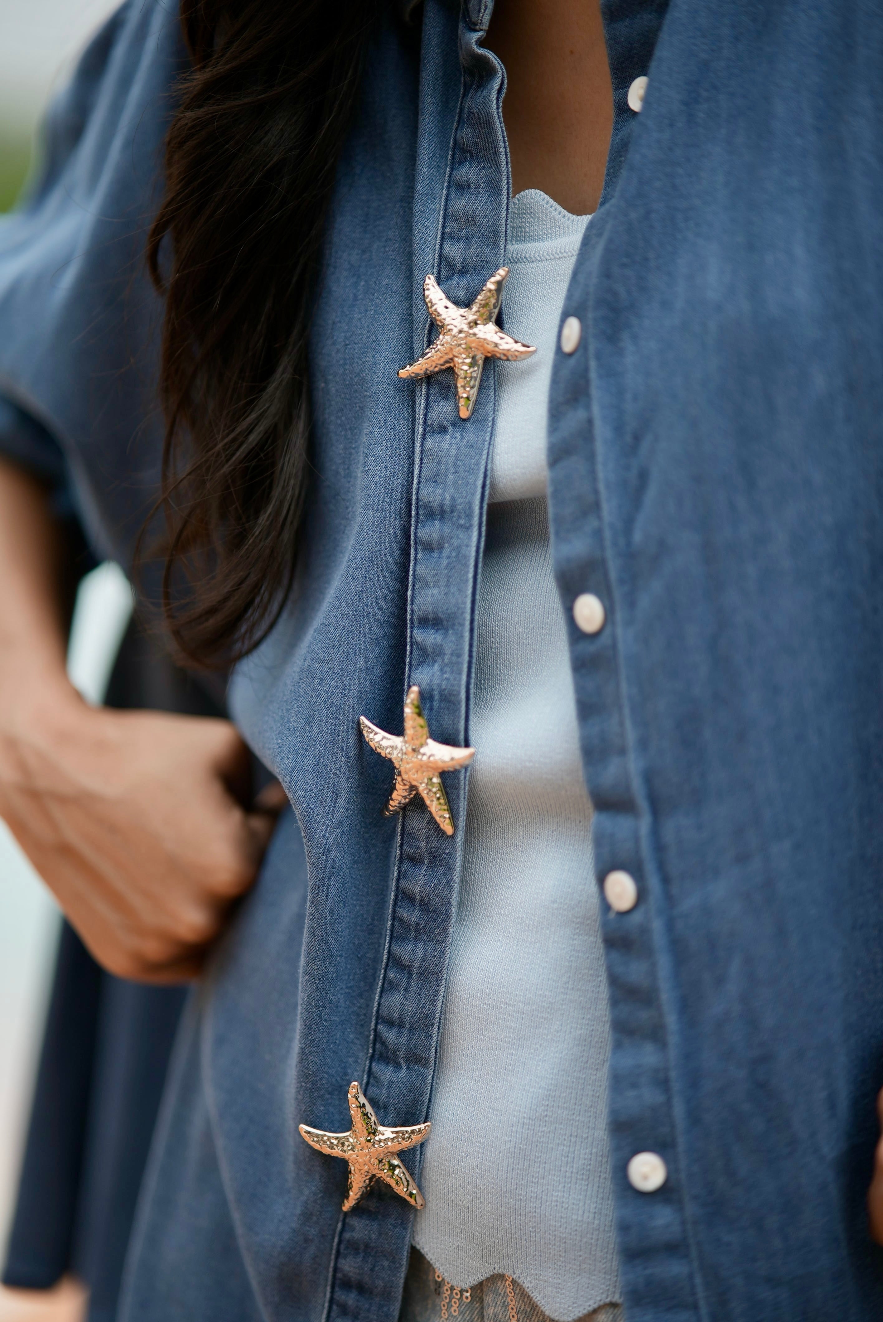 CAMISA BOTON ESTRELLA DE MAR