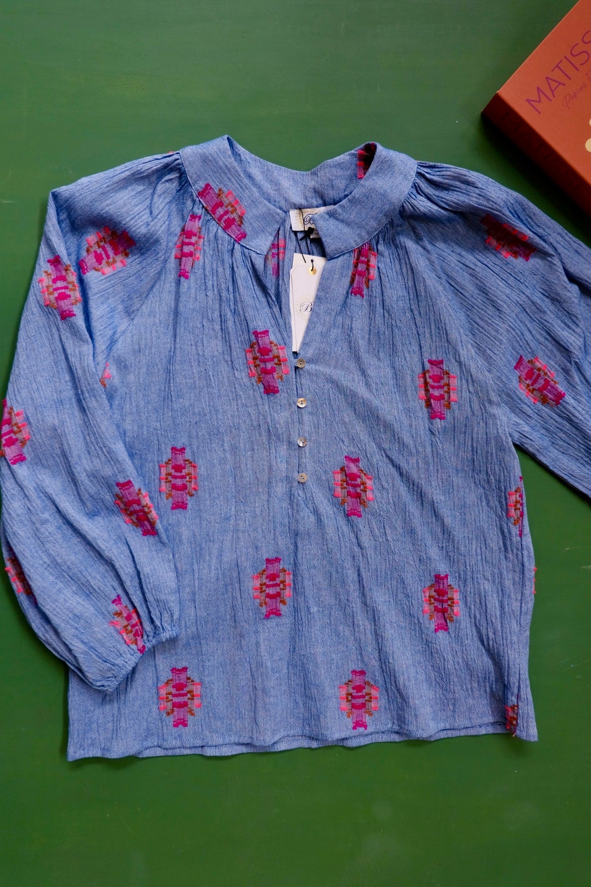 CAMISA AZUL TEJIDA