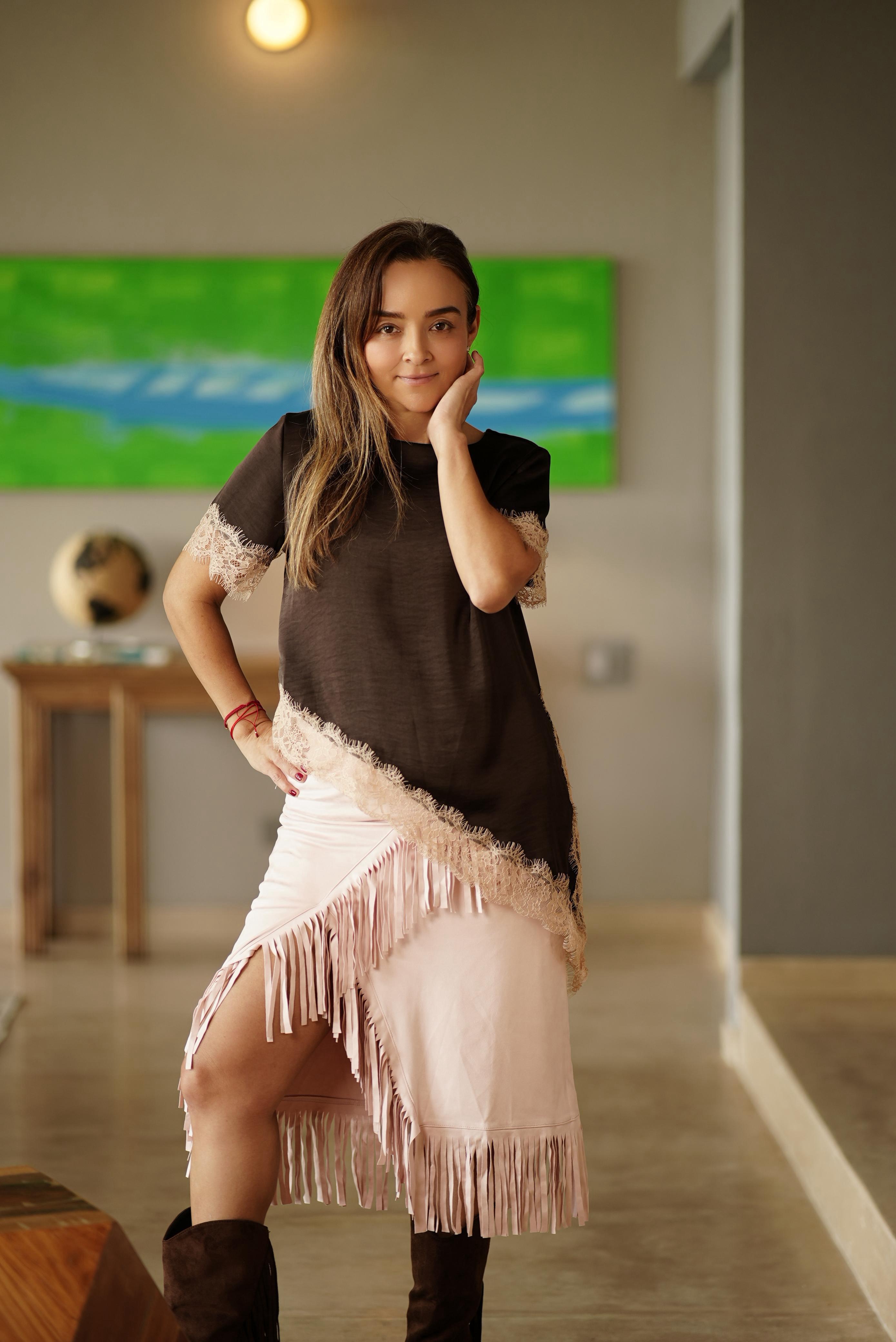 FALDA SUEDE FLECOS