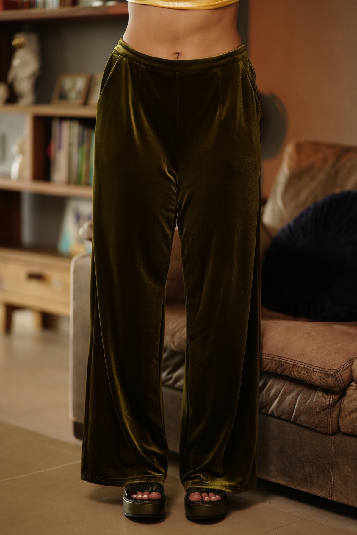 PANTALON VELVET PISTACHO