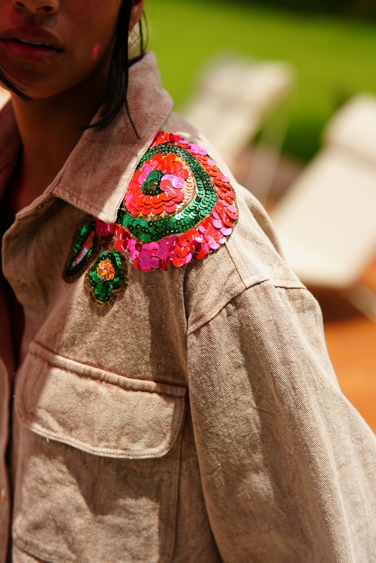 CHAQUETA DENIM FLEUR