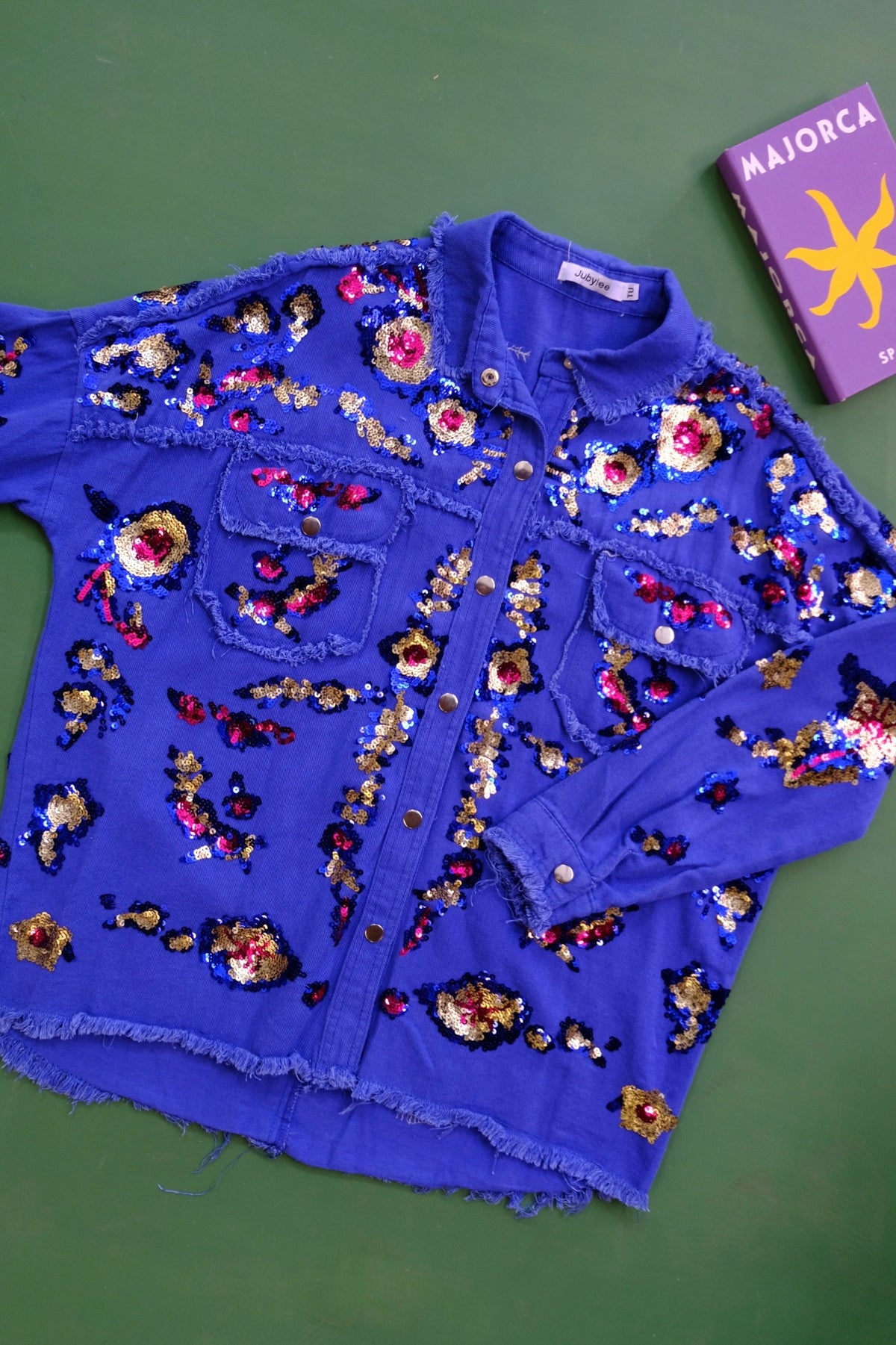 CHAQUETA LENTEJUELAS AZUL