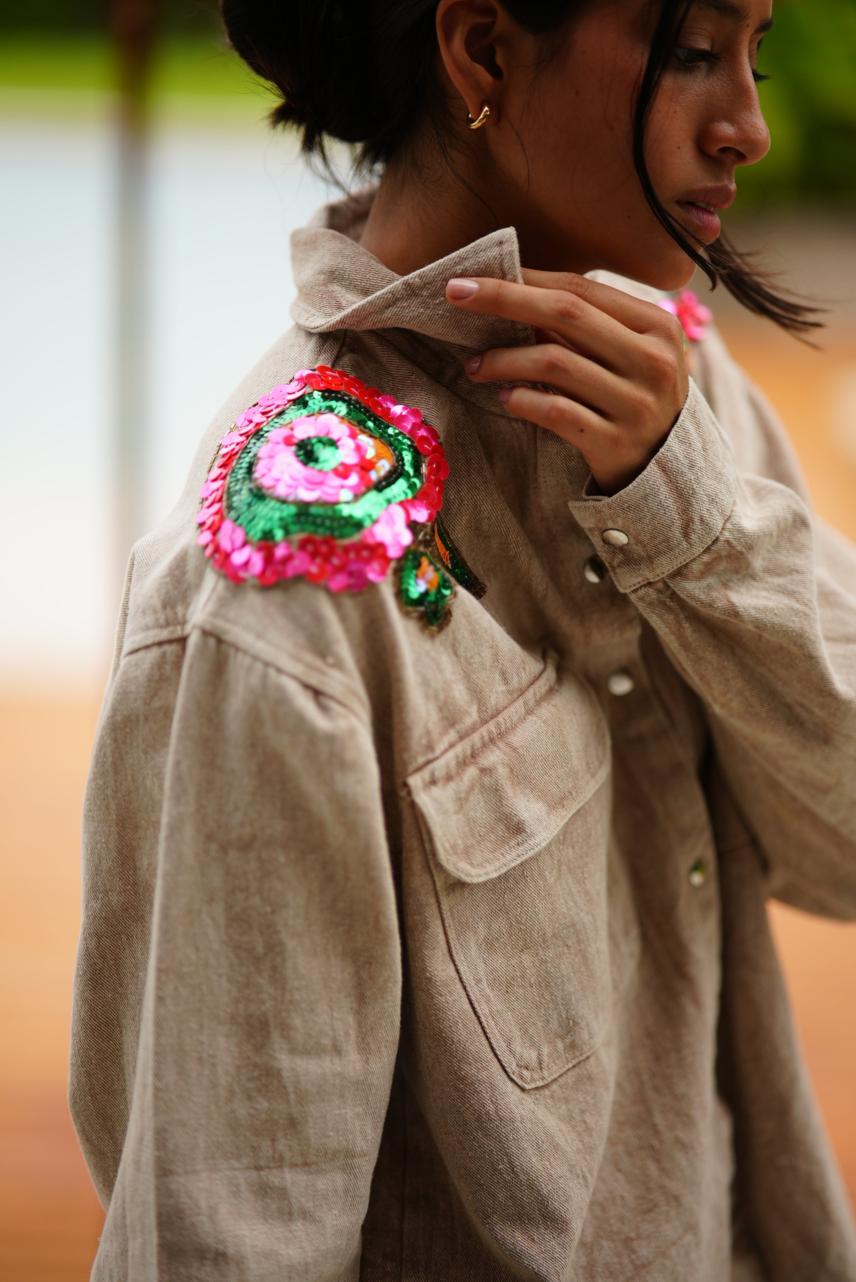 CHAQUETA DENIM FLEUR