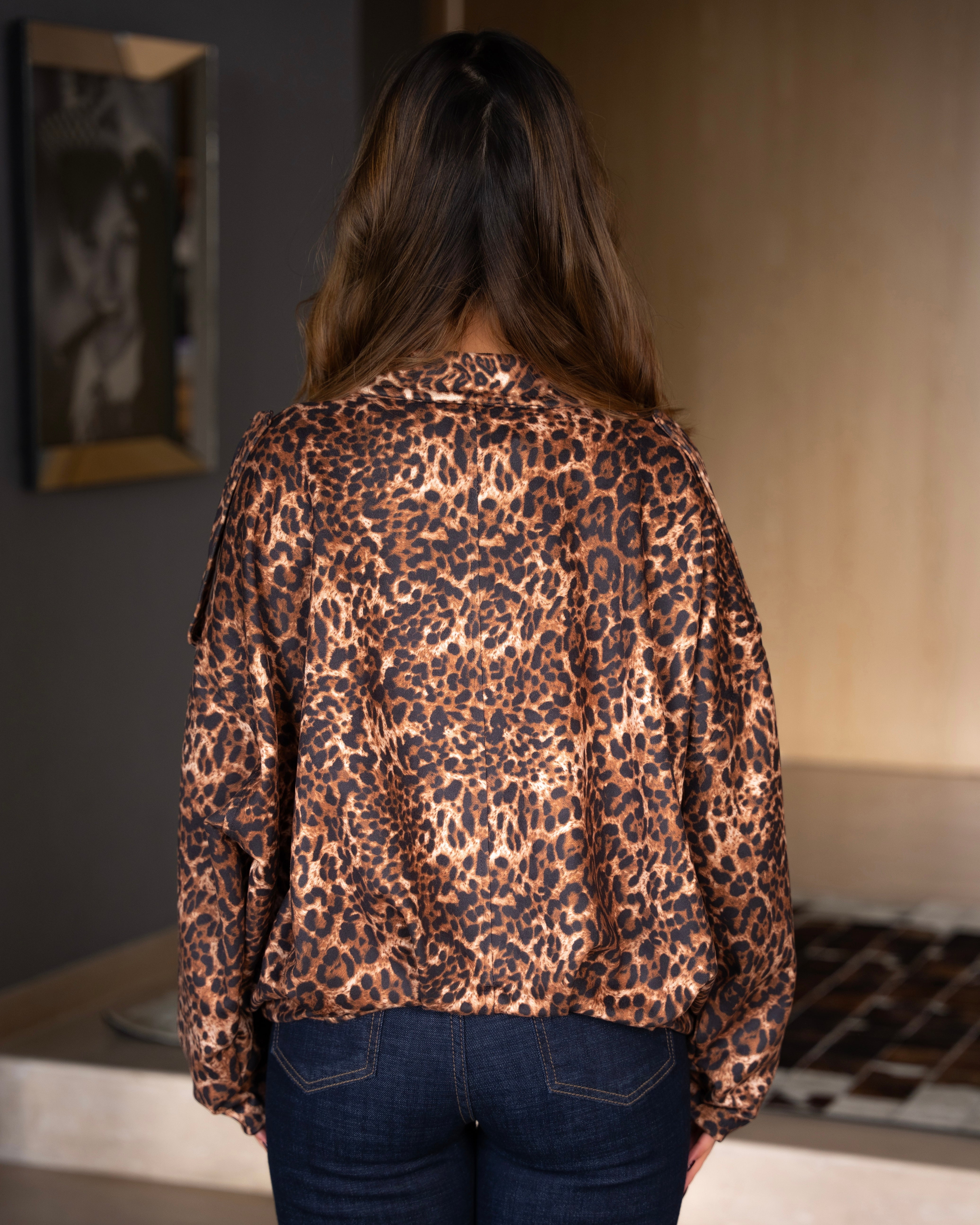 BOMBER LEOPARD OSCURO