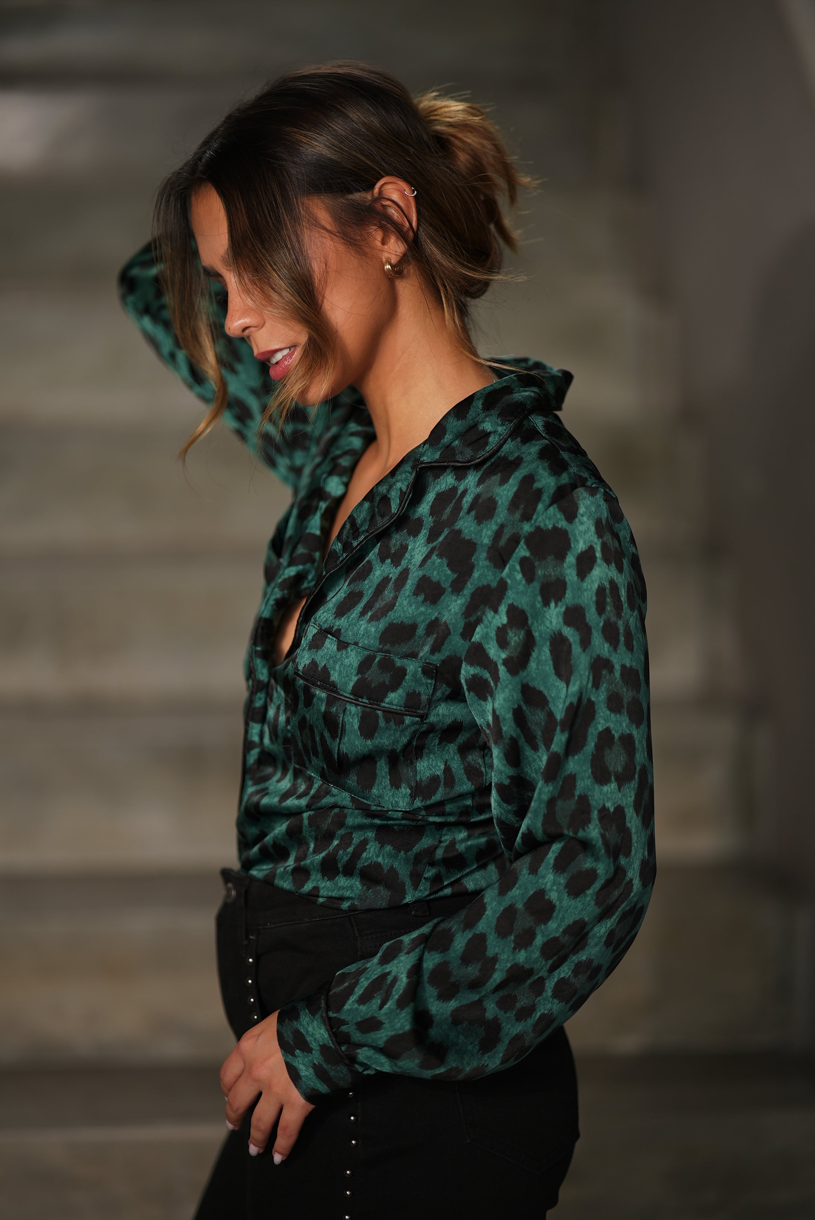 CAMISA LEOPARD GREEN