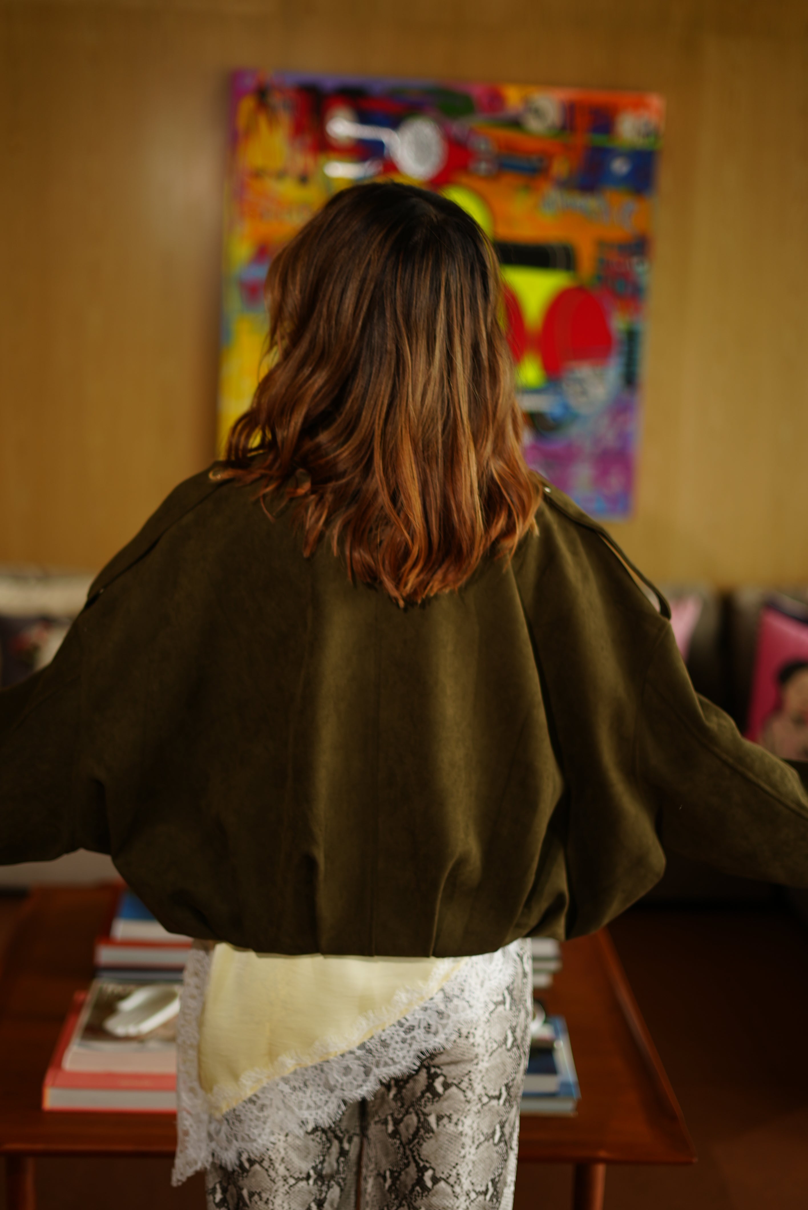 CHAQUETA SUEDE GREEN
