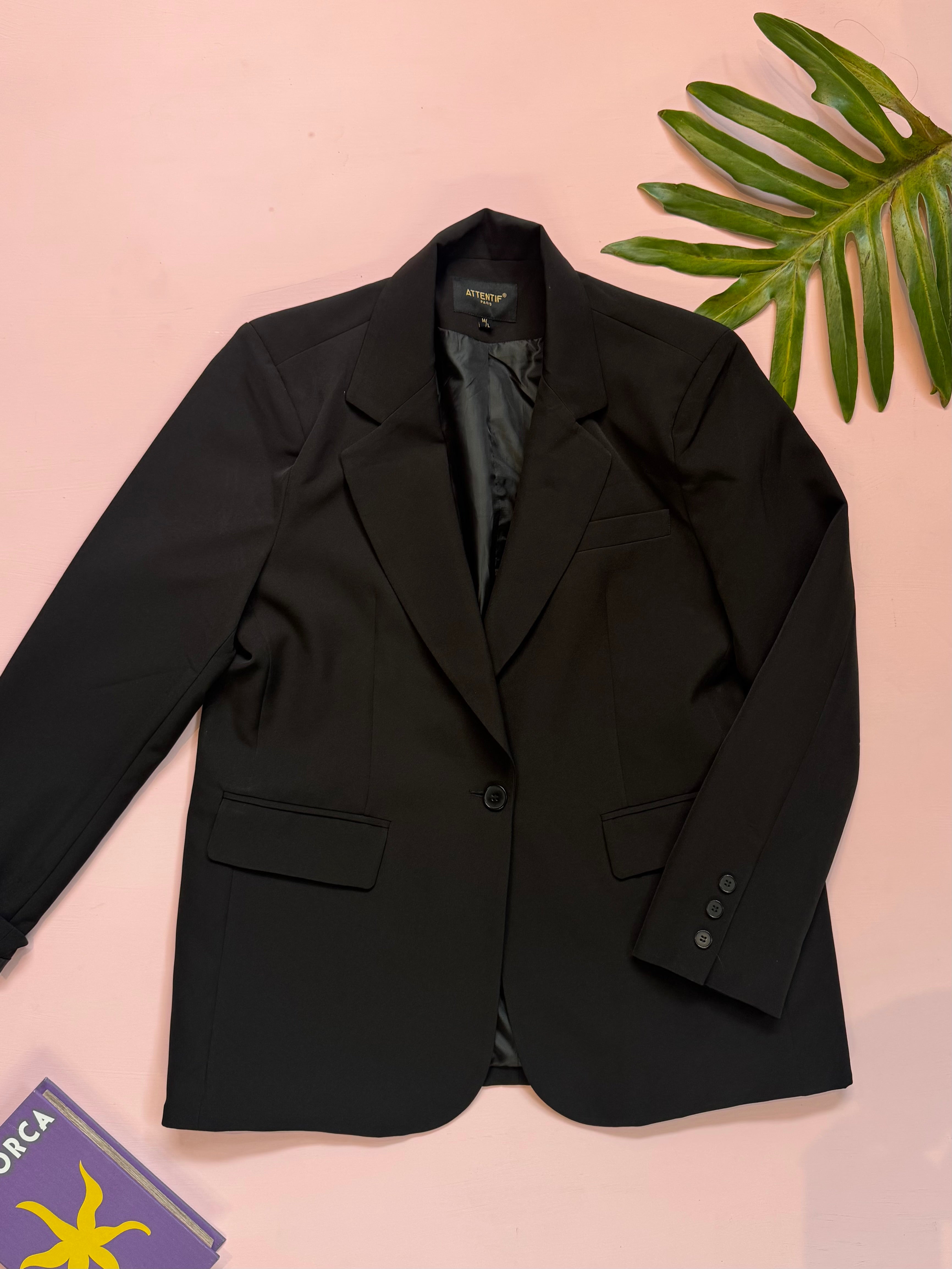 BLAZER OVERSIZED NEGRO