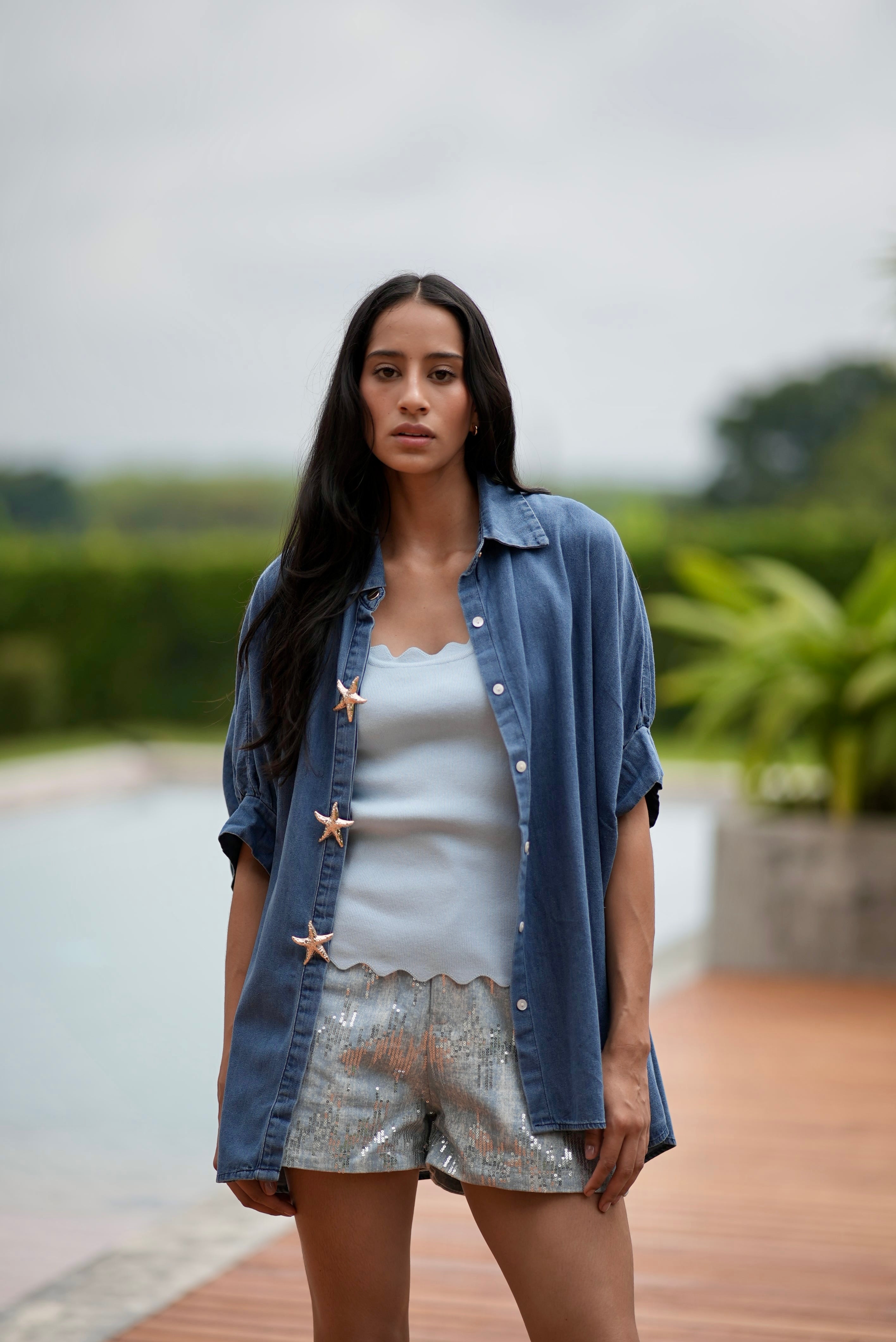CAMISA BOTON ESTRELLA DE MAR