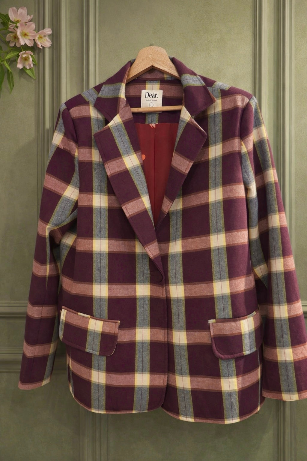 BLAZER CUADROS MORADO