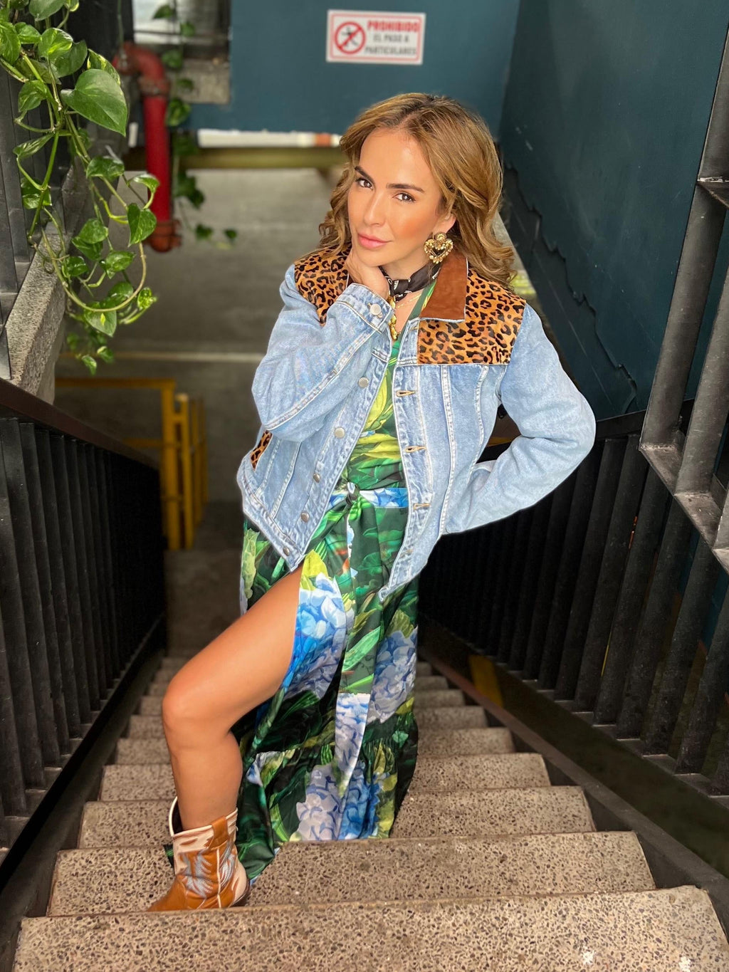 CHAQUETA LEOPARD DENIM