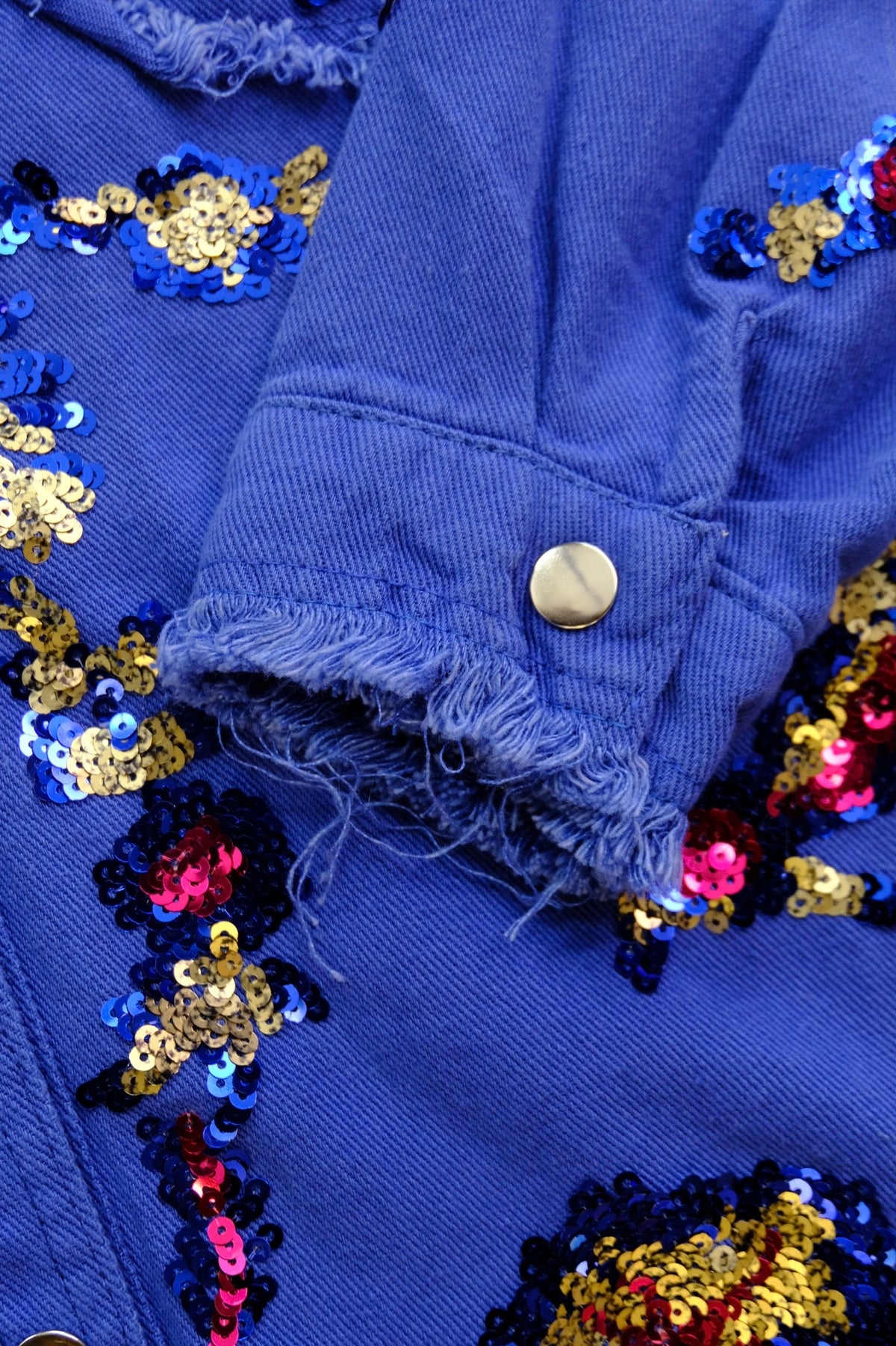 CHAQUETA LENTEJUELAS AZUL