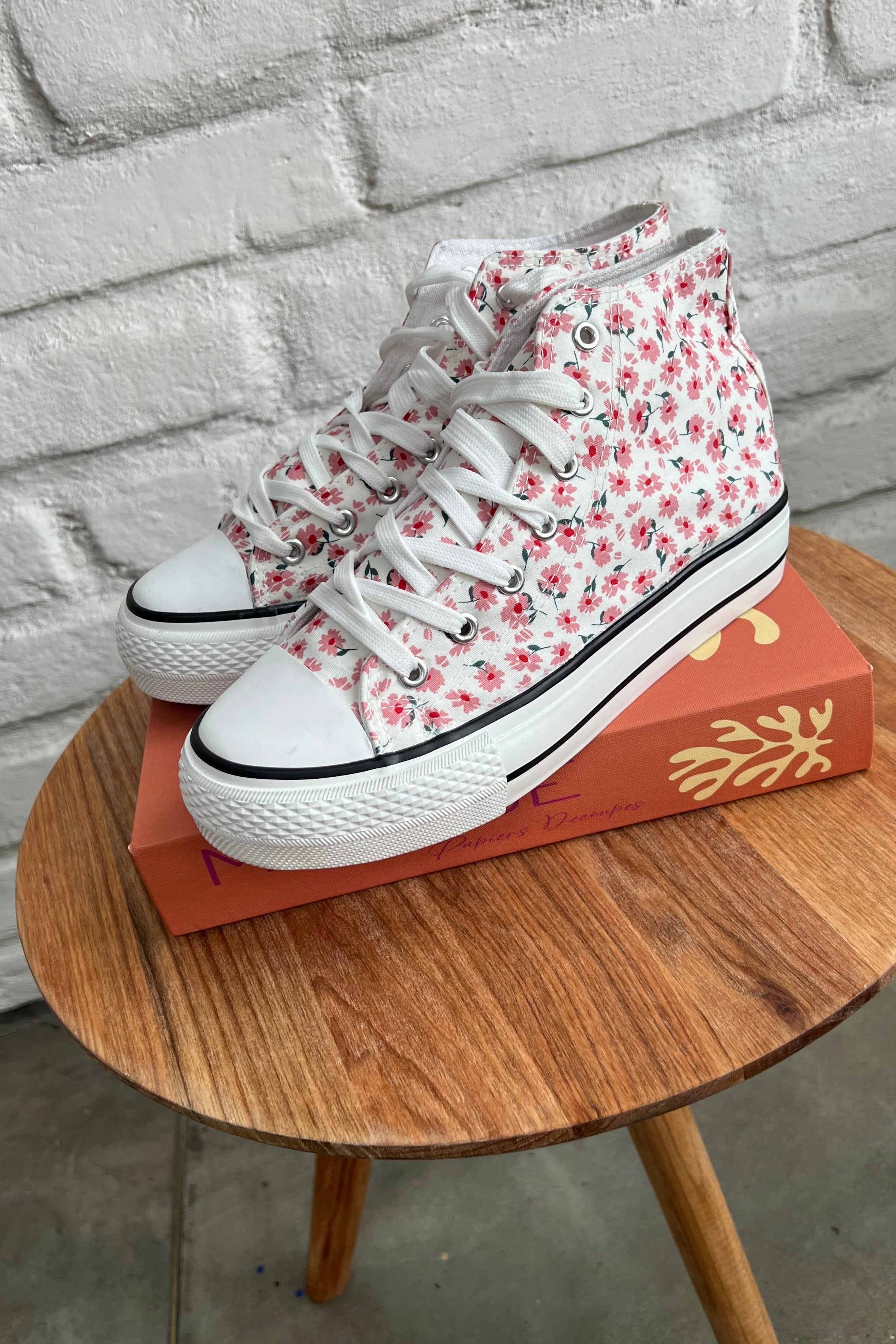 CONVERSE FLORES ROSA
