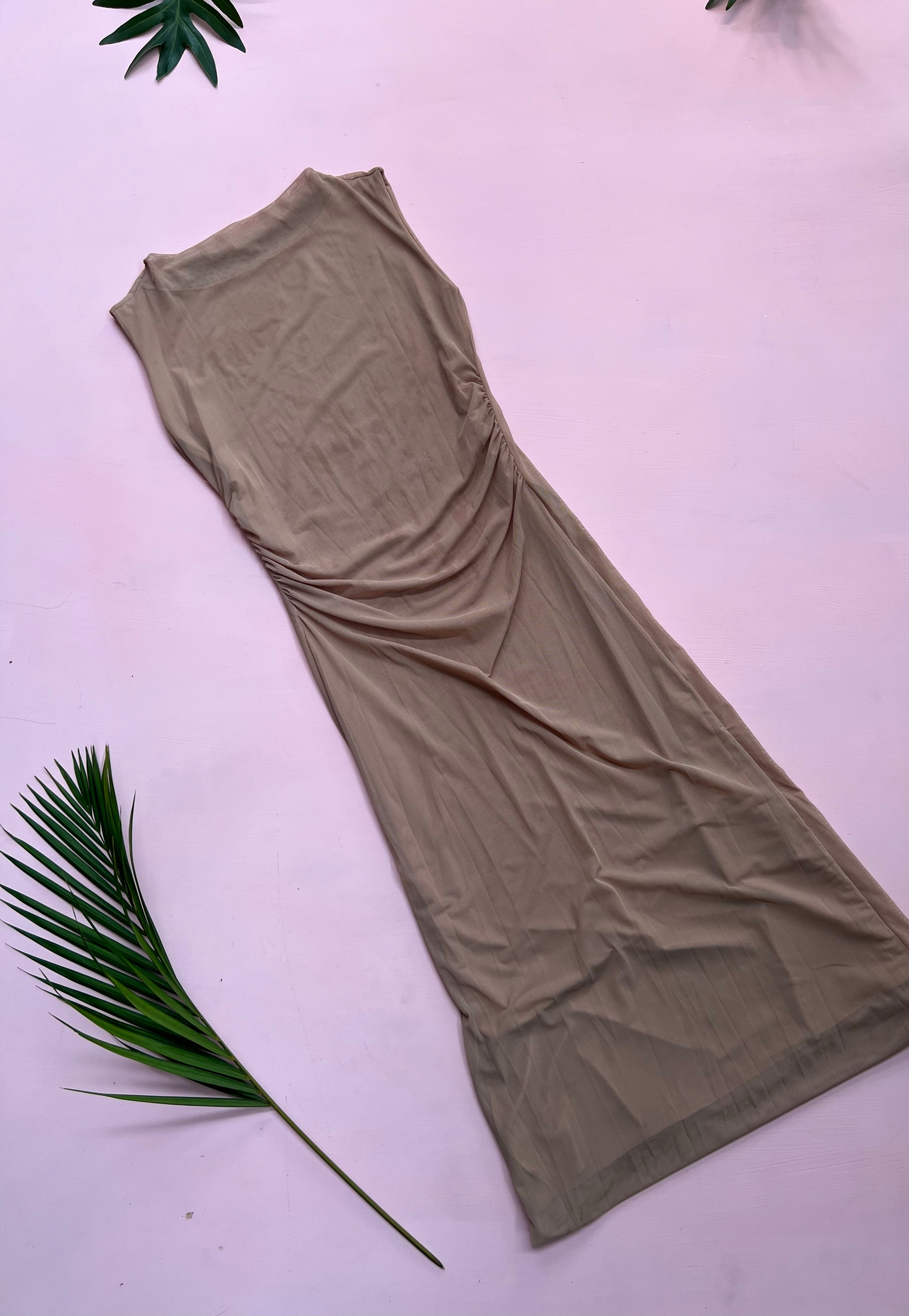 VESTIDO MESH NUDE