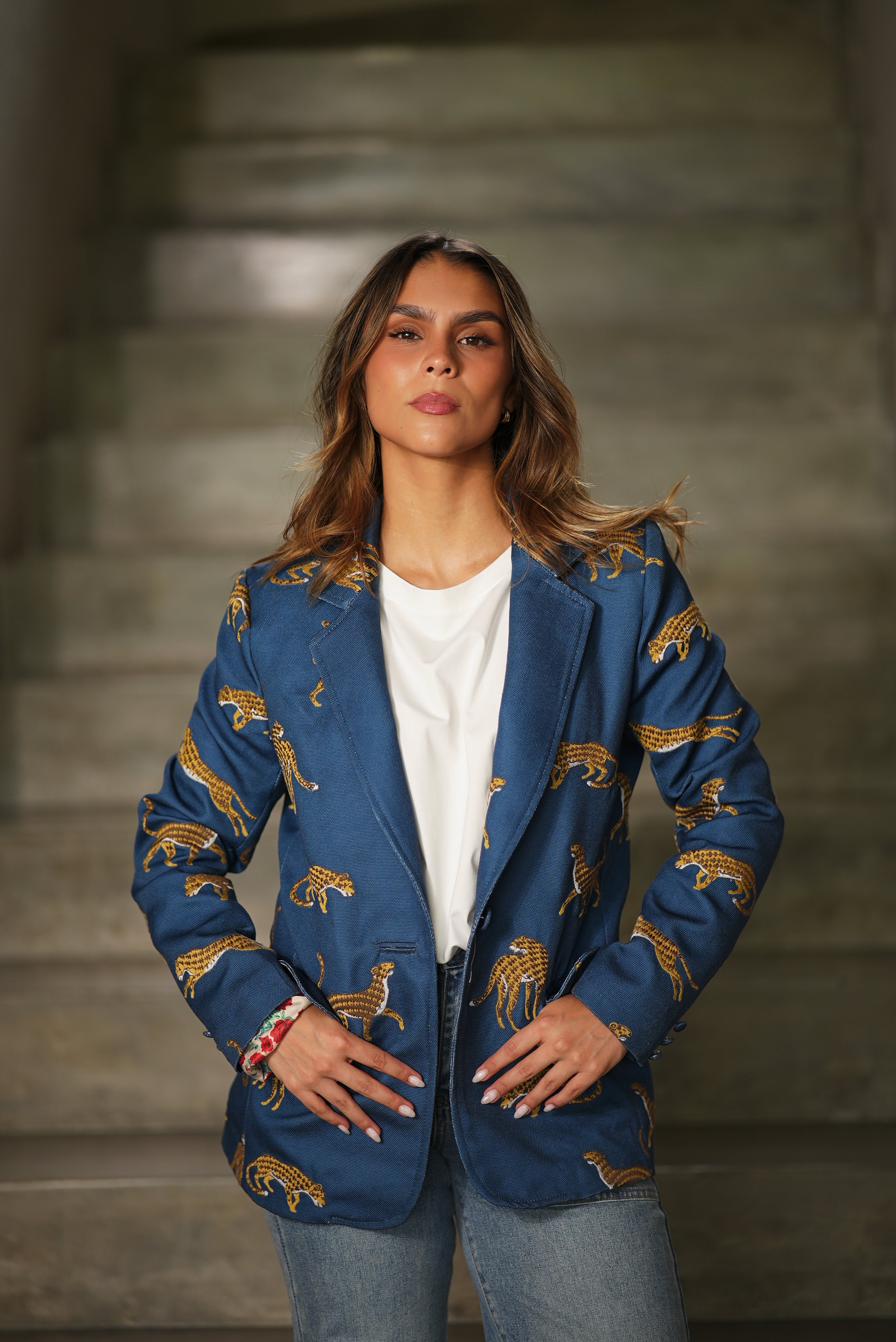 BLAZER LEOPARD BORDADO