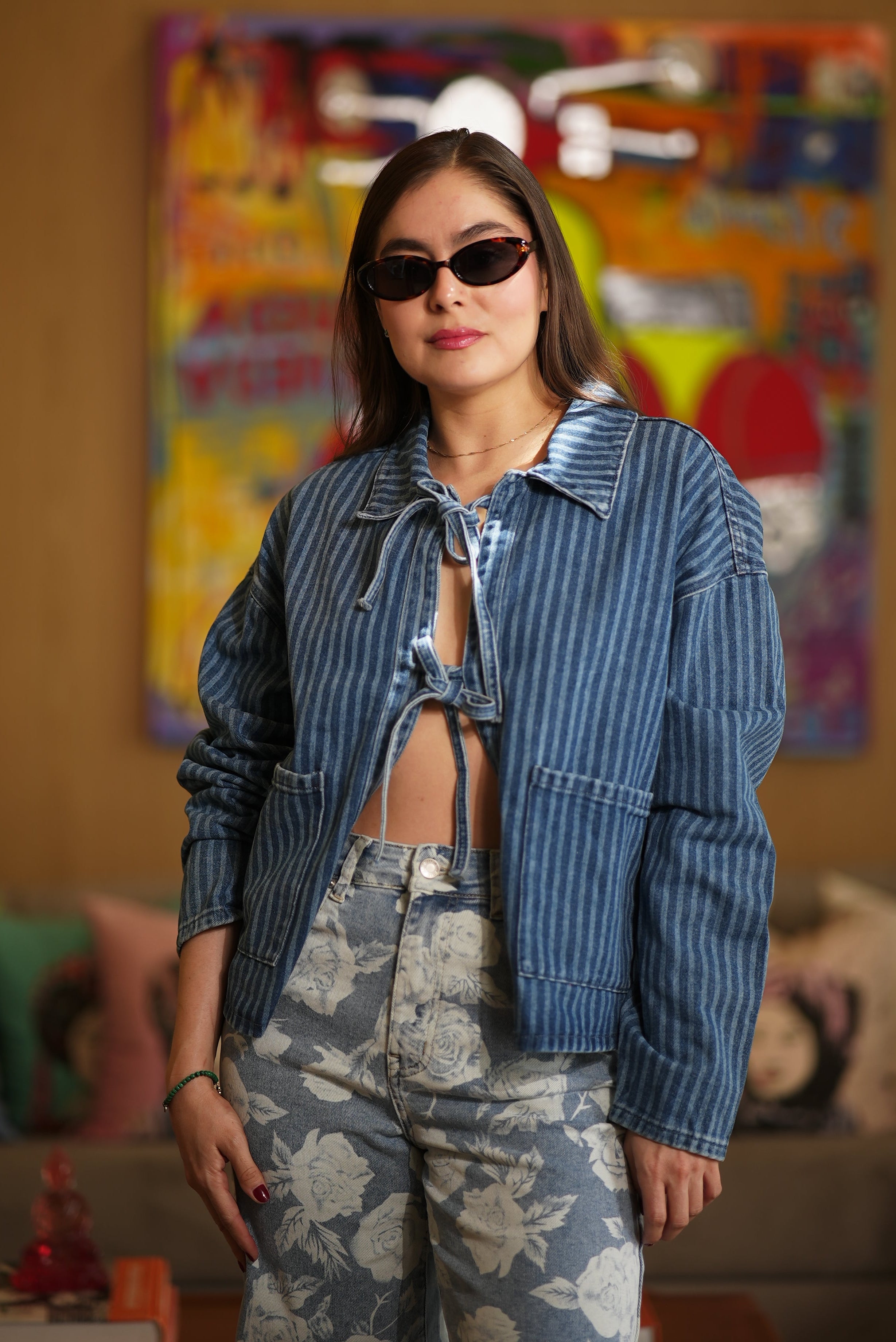 CHAQUETA JEAN RAYAS MOÑOS