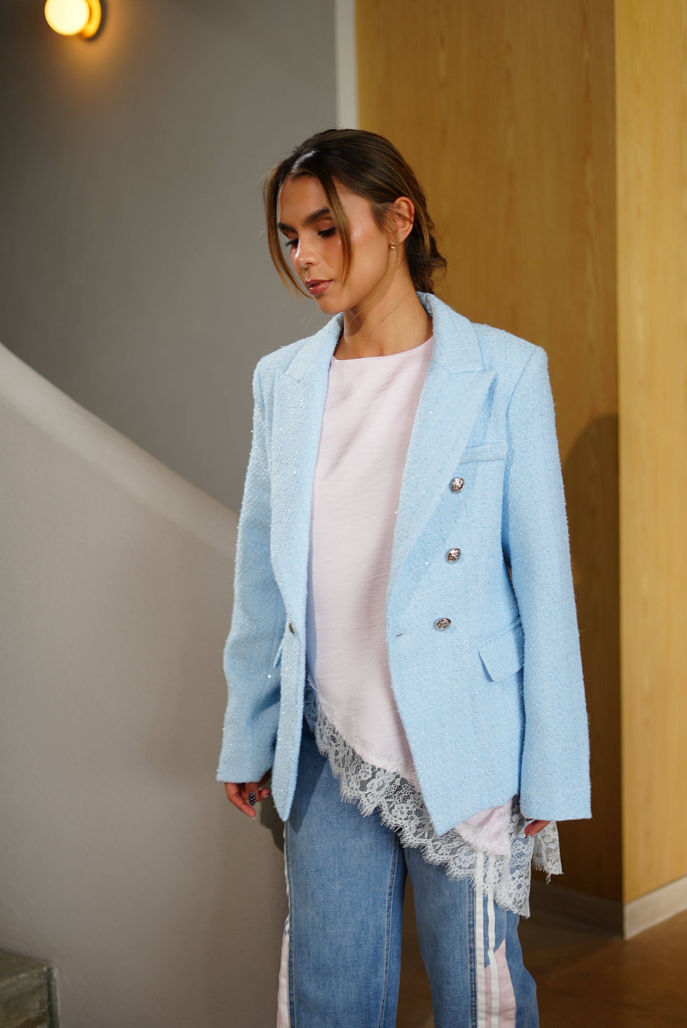 BLAZER GALLINETO ROSADO-AZUL