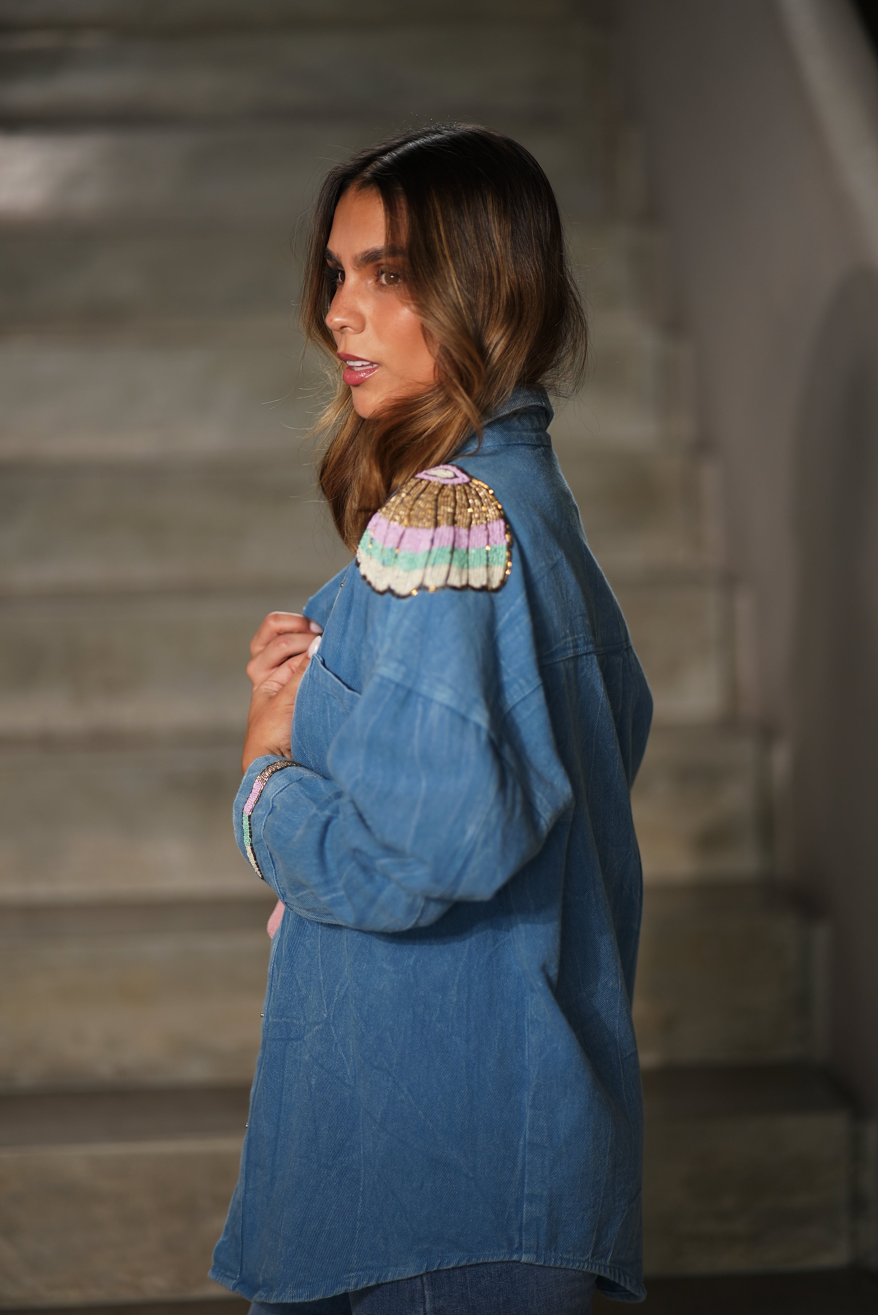CAMISA CHAQUETA AZUL