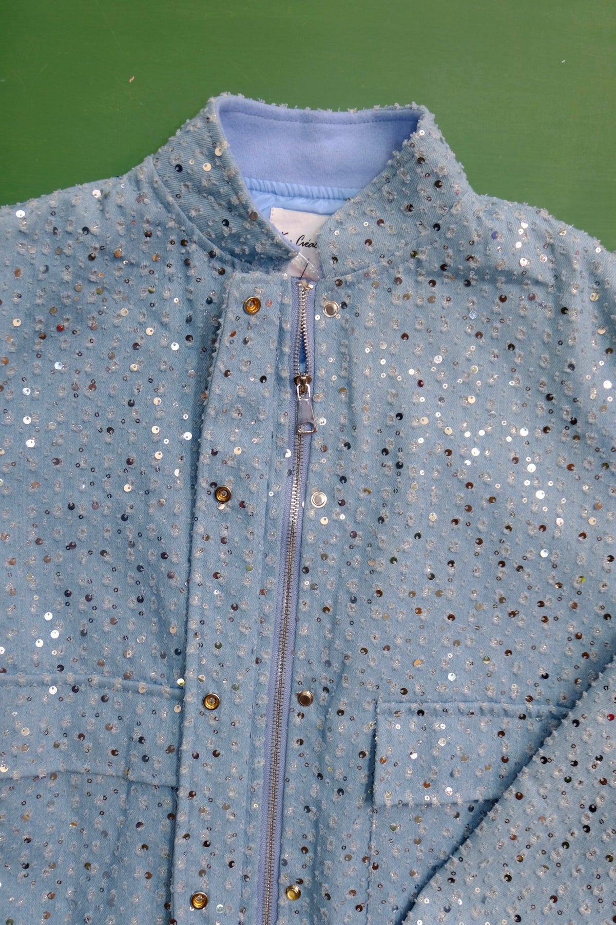 CHAQUETA JEAN LENTEJUELAS