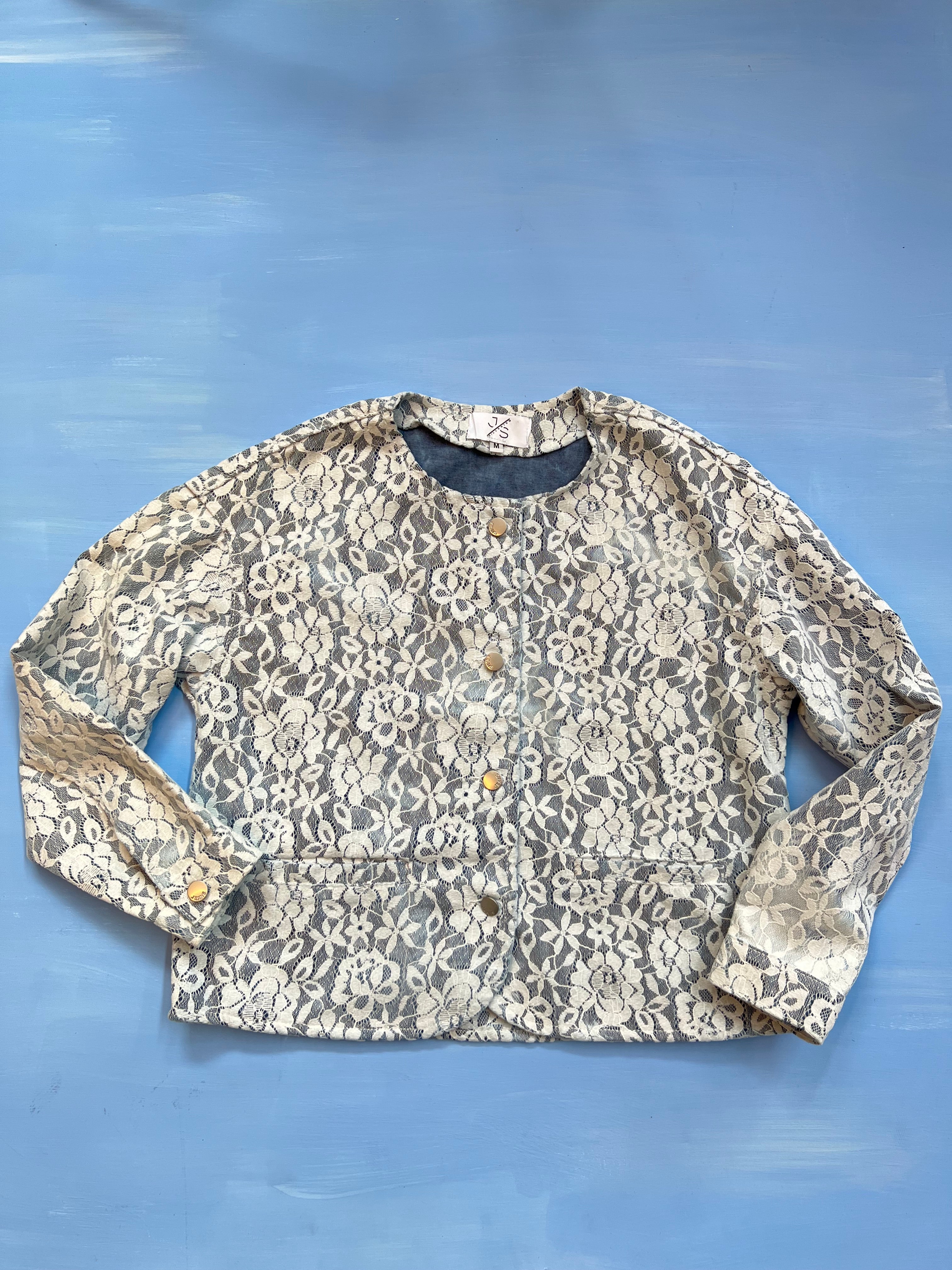 CHAQUETA DENIM ENCAJE