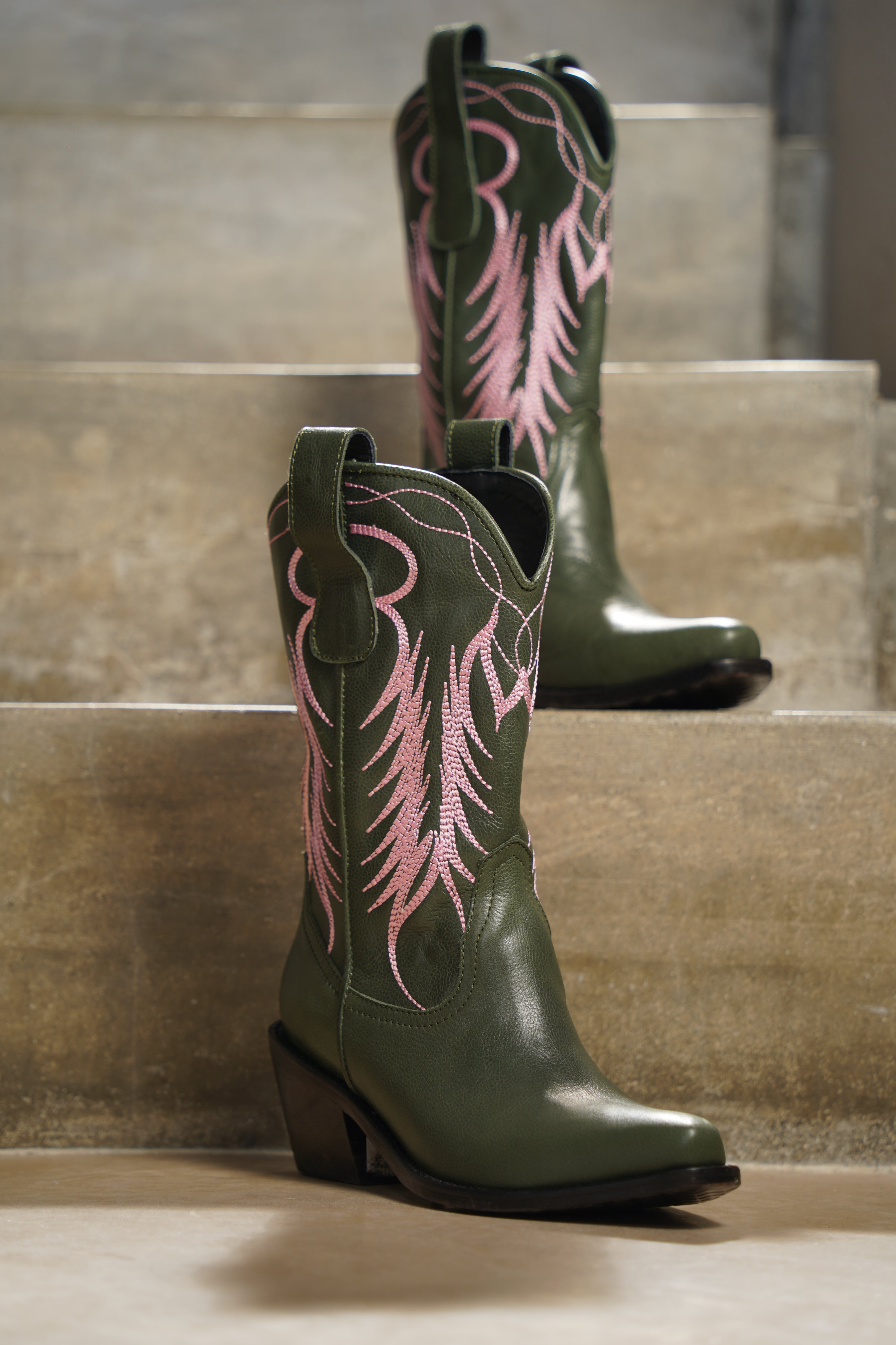 BOTAS VERDE ROSA