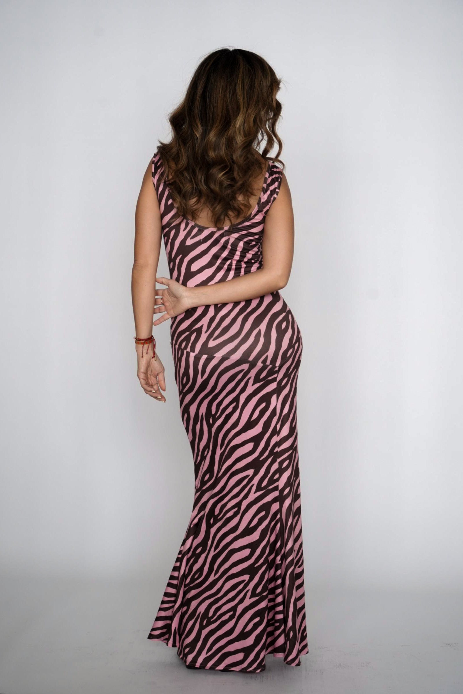 VESTIDO PINK BROWN ZEBRA