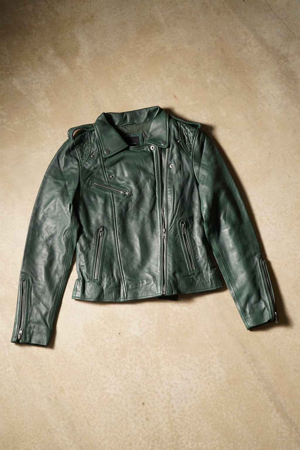 GREEN BIKER JACKET