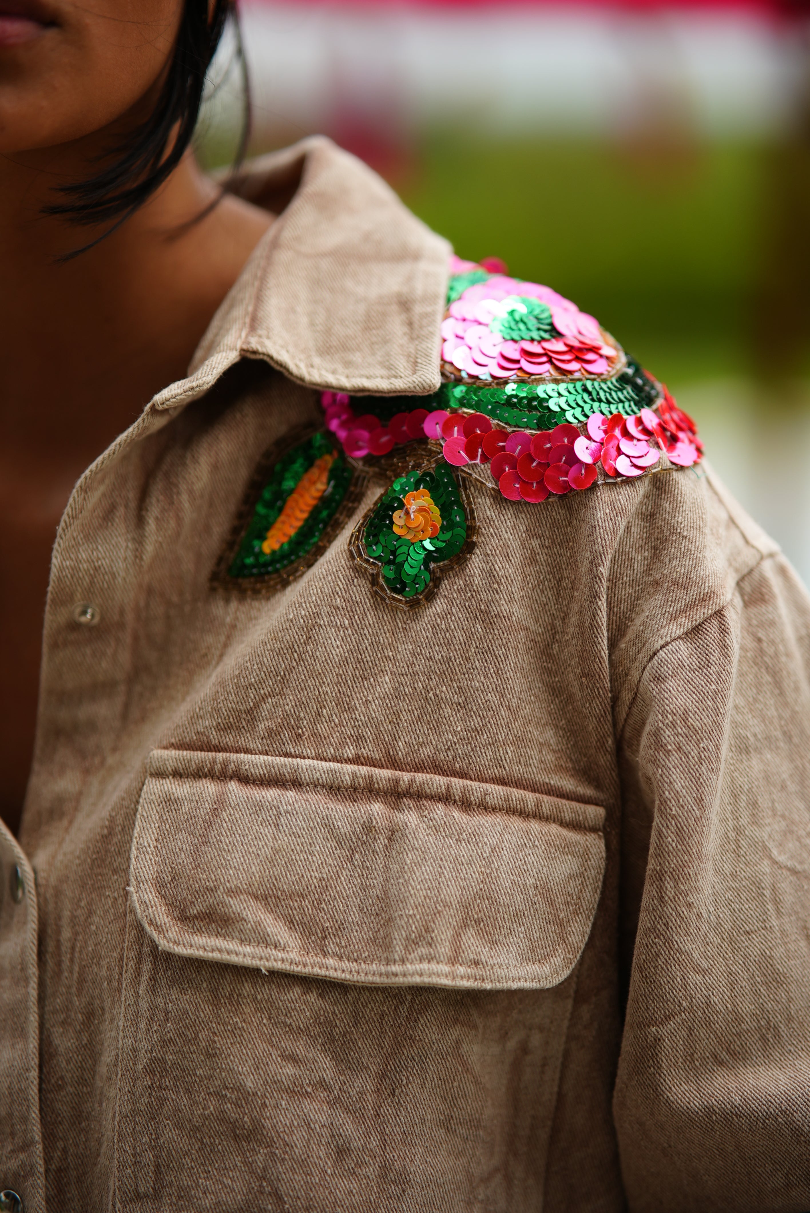 CHAQUETA DENIM FLEUR