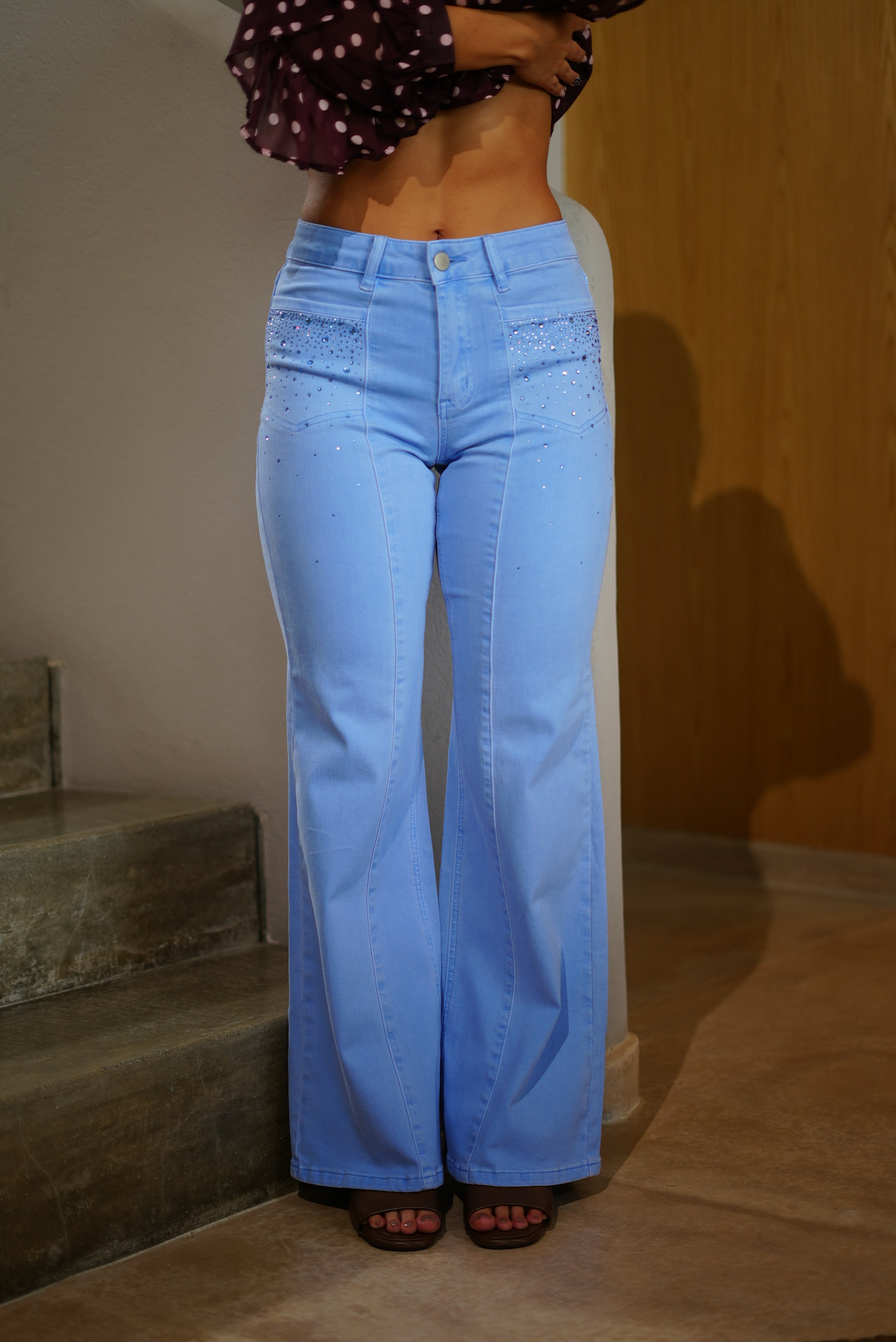 PANTALON BABY AZUL-AMARILLO