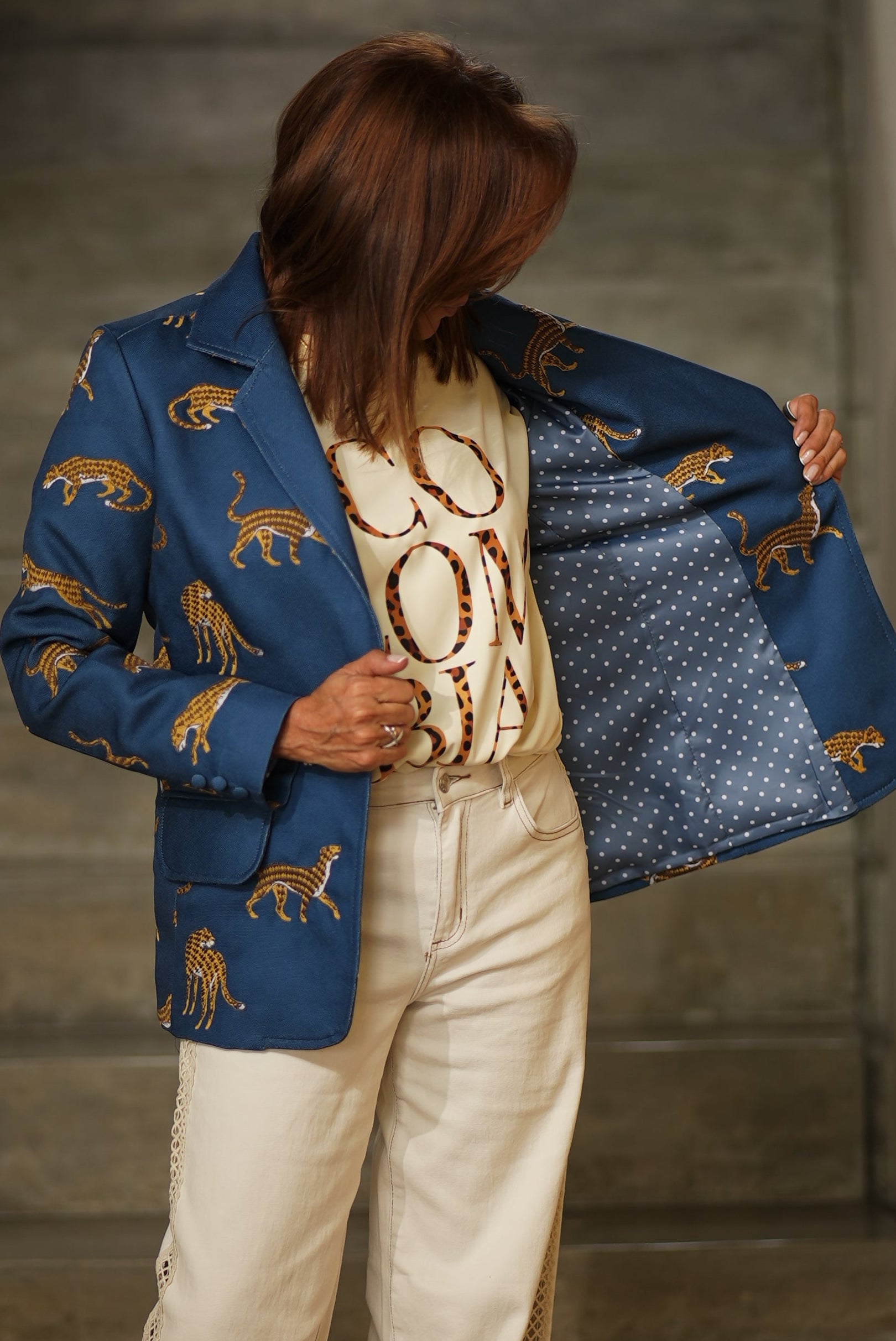 BLAZER LEOPARD BORDADO